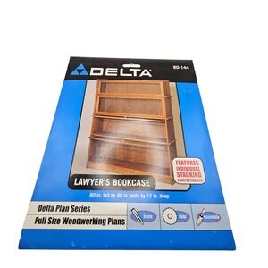 Delta Woodworking Plans Lawyer's Bookcase 80-144 Brown Stacking Compartments